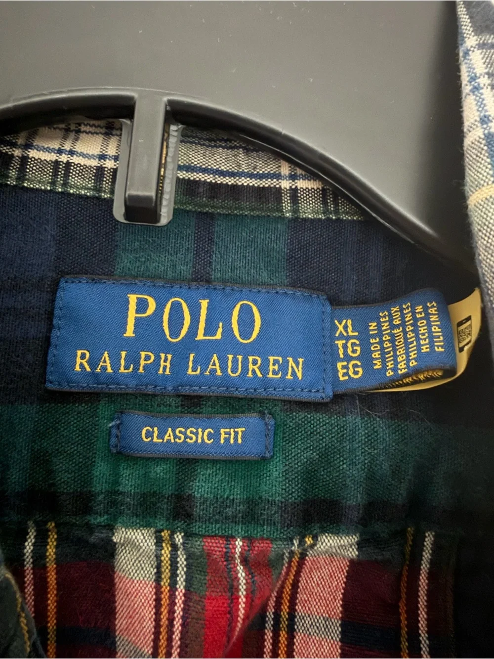 Polo Ralph Lauren Patchwork Plaid Button Down Long Sleeve Shirt Size XL